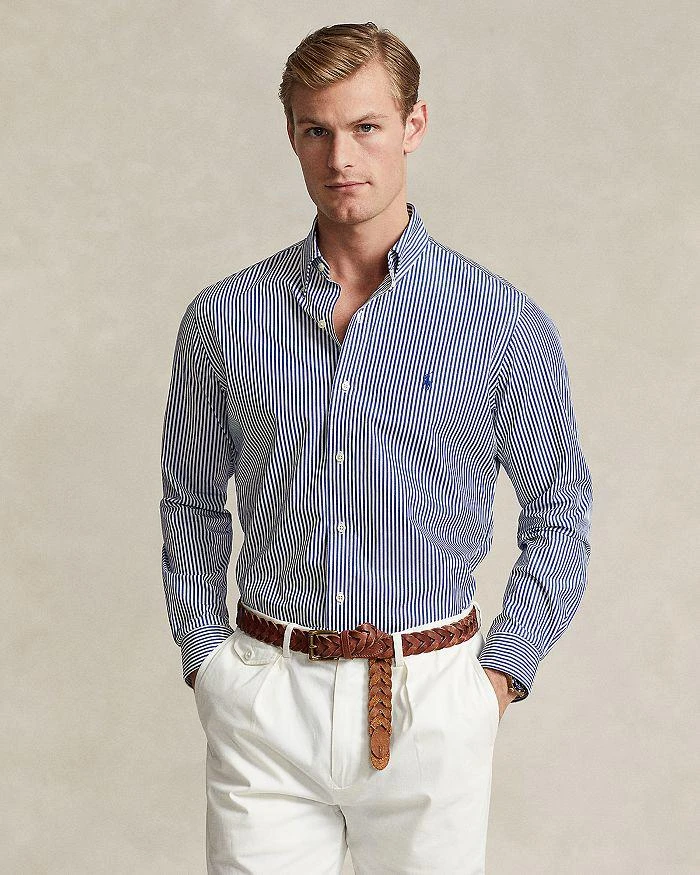 Ralph Lauren Cotton Stretch Poplin Classic Fit Button Down Shirt 1