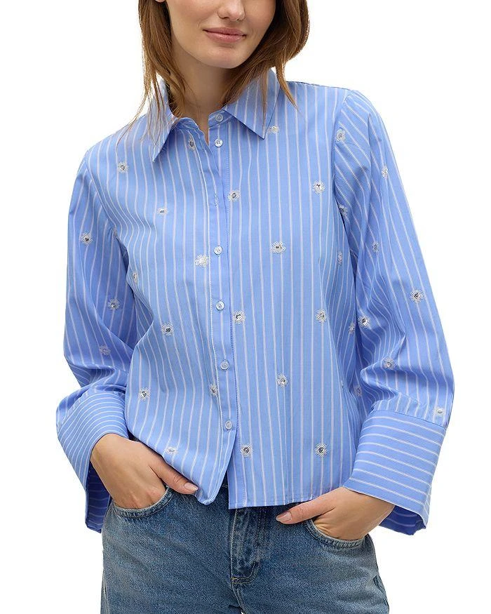 VERO MODA Leila Sequined Striped Shirt 1