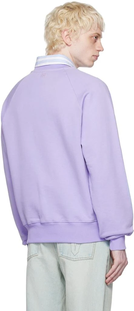 AMI SSENSE Exclusive Purple Ami de Cœur Sweatshirt 3