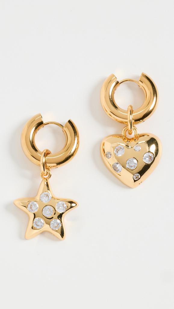 Timeless Pearly Mix Match Earrings with Heart and Star