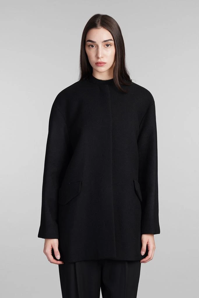 Theory Coat In Black Wool 1
