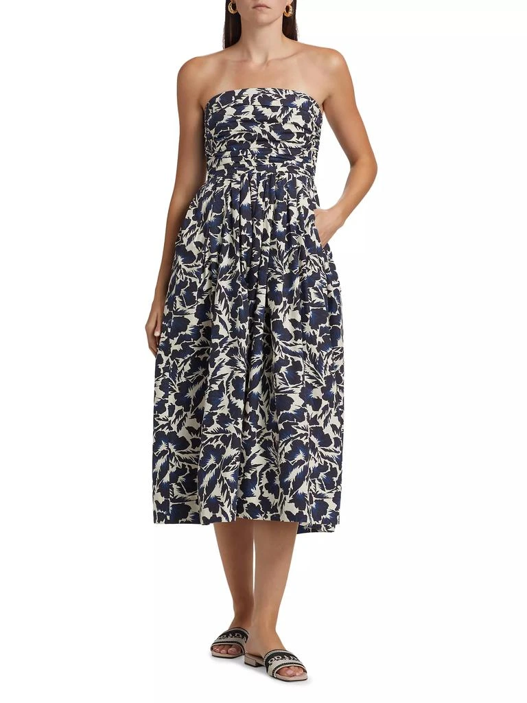 A.L.C. Tate Floral Strapless Midi-Dress 3