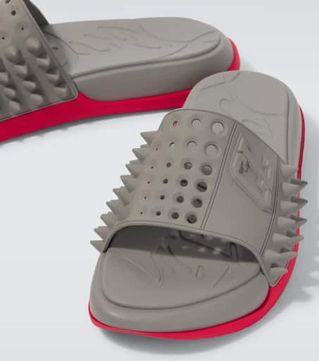 Christian Louboutin Take It Easy perforated spiked slides 3