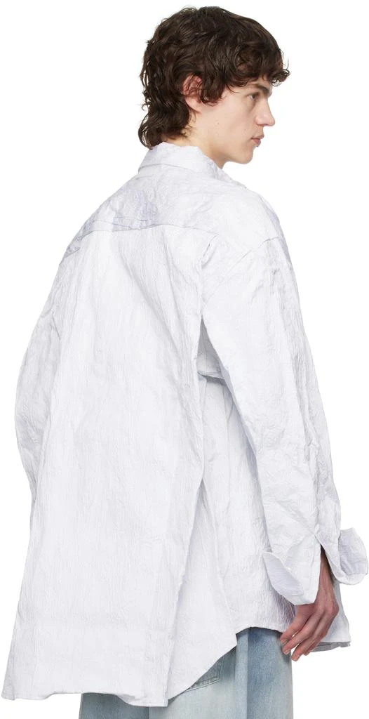 Vetements Off-White Runway Metalized Wrinkled Allover Shirt 3