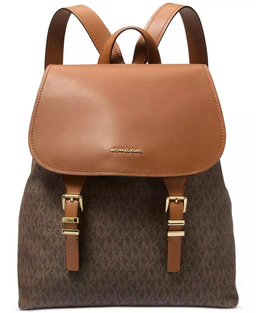 Michael Kors Quinn Small Logo Flap Backpack 1