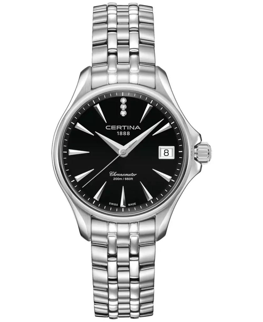 Certina Women's Swiss DS Action Diamond Accent Stainless Steel Bracelet Watch 34mm