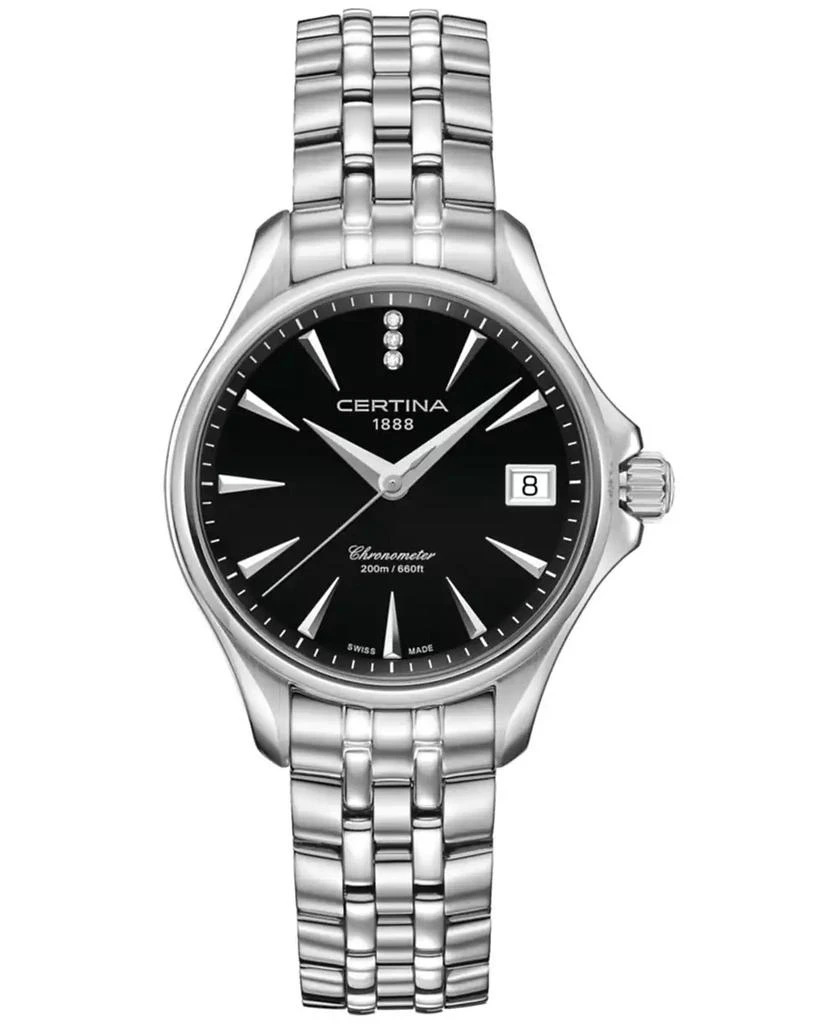 Certina Women's Swiss DS Action Diamond Accent Stainless Steel Bracelet Watch 34mm 1