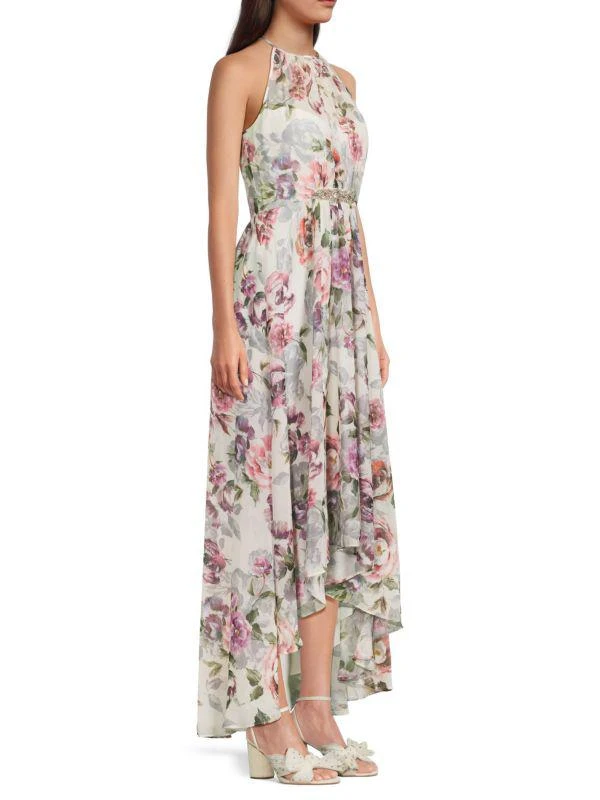 Eliza J Embellished Waist High Low Gown 3