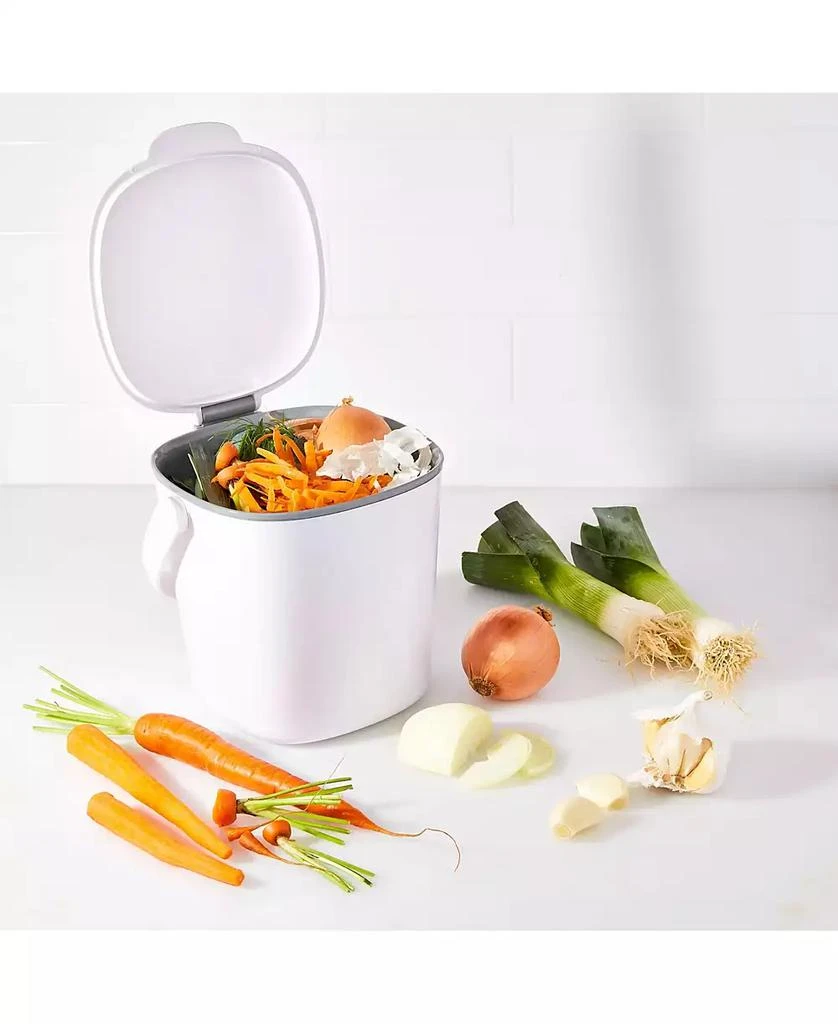 OXO Easy Clean 0.75 Gallon Compost Bin, White 8