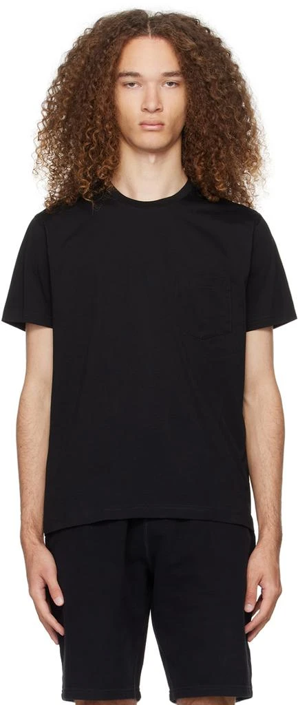 Sunspel Black Riviera T-Shirt 1