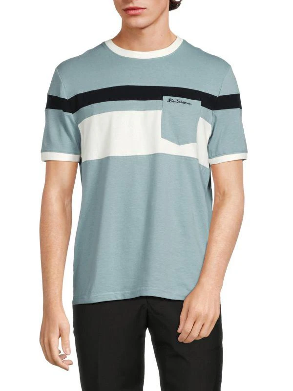 Ben Sherman Striped Patch Pocket Tee 1