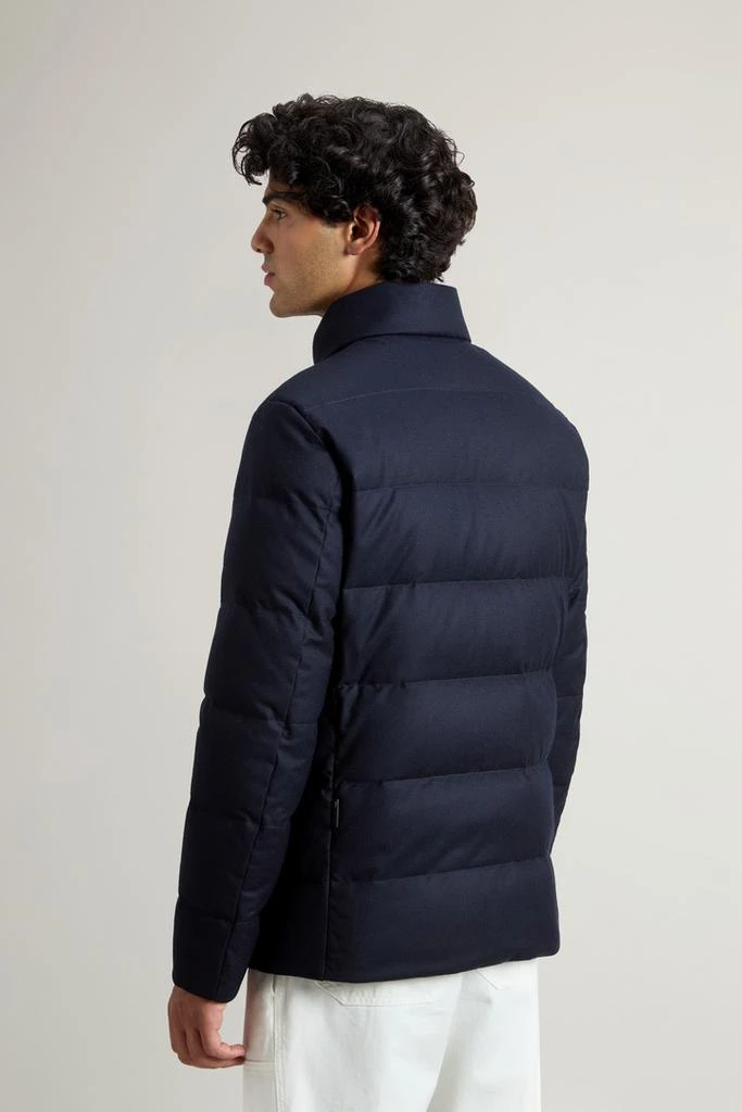 Woolrich Blazer in Vitale Barberis Canonico Virgin Wool Flannel - Men - Blue 3