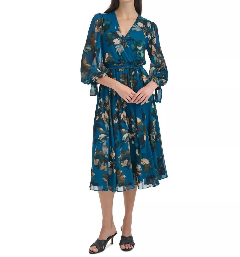 Shop Calvin Klein - Printed Long-sleeve A-line Dress on Sale at BeyondStyle   Get 47% Off Calvin Klein - Printed Long-sleeve A-line Dress with  Limited-Time Flash Deals, Exclusive Discounts, and Special Offers.