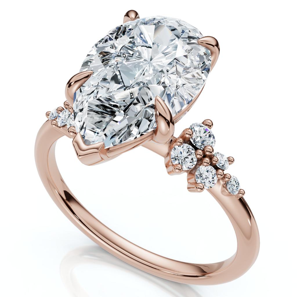 Pompeii3 Certified 3 1/3Ct Pear Diamond Engagement Ring 14k Gold or Platinum Lab Grown