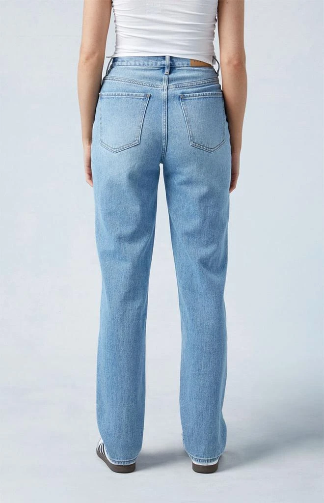 PacSun Medium Blue Asymmetrical Dad Jeans 4