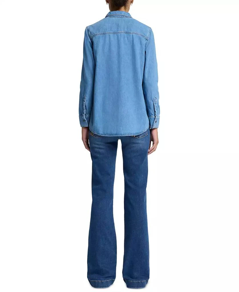 7 For All Mankind Women's Cotton Chambray Shirt 5