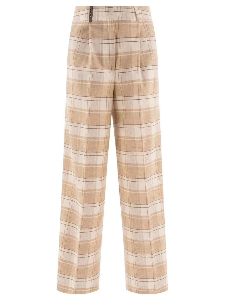 Peserico Peserico Plaid Wide Leg Pants 1