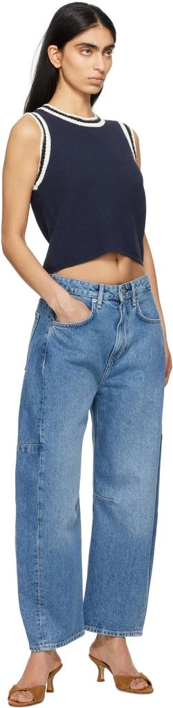 Rag & Bone Blue Charlie Ankle-Length Barrel Jeans 4