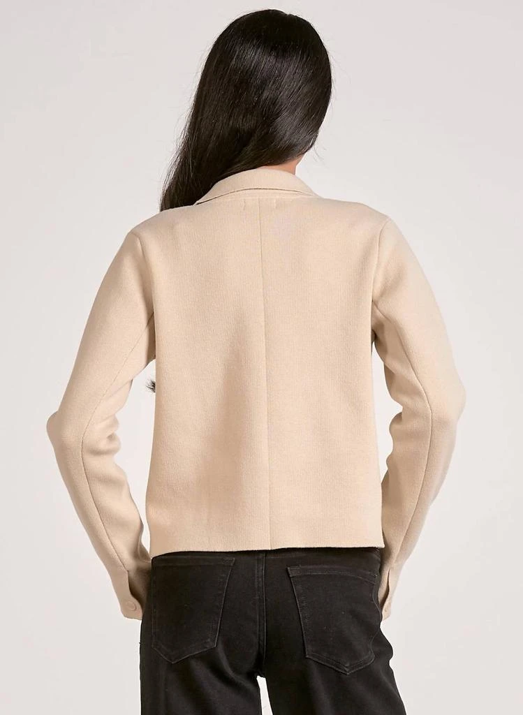 Elan Sweater Jacket With Lapel In Natural 2