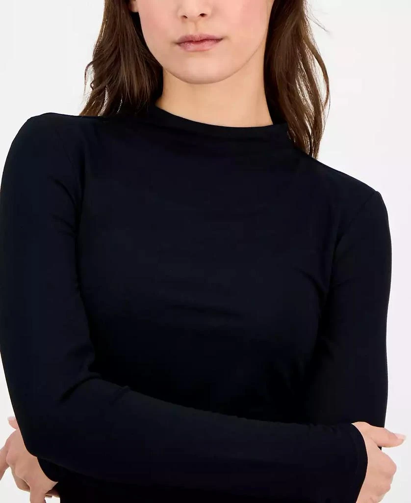 Bar III Women's Tulip-Hem Ruched-Front Long-Sleeve Dress, Exclusively at Macy's 4