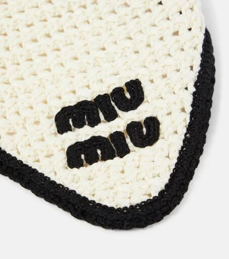 Miu Miu Logo crochet cotton headband 3
