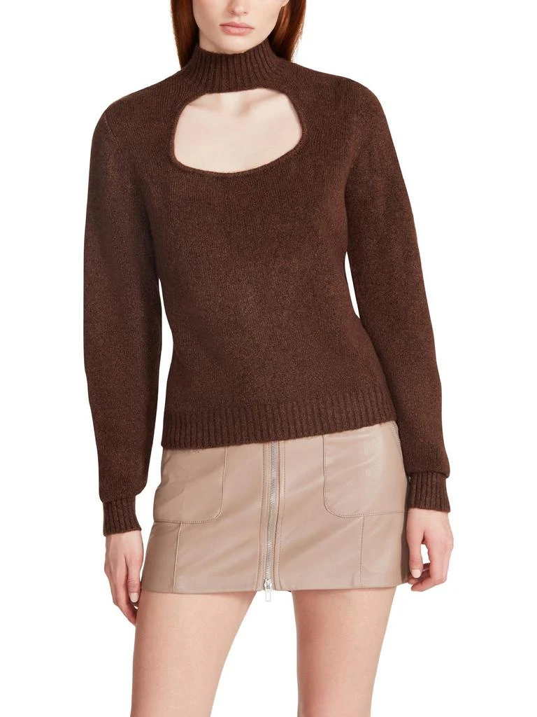 Steve Madden Womens Knit Cut-Out Mock Turtleneck Sweater 4