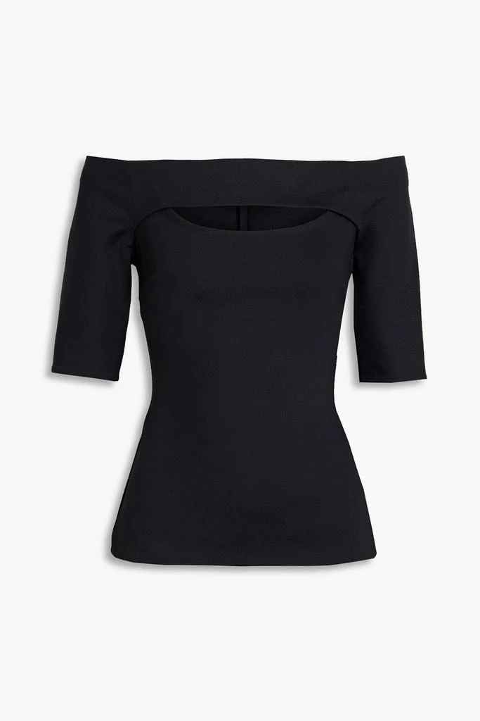 ROSETTA GETTY Off-the-shoulder cutout stretch-jersey top 1
