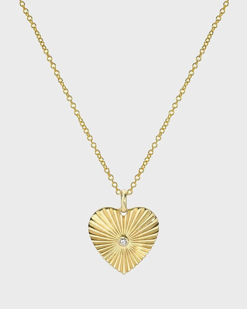 Zoe Lev 14k Gold Large One Love Heart Necklace 1
