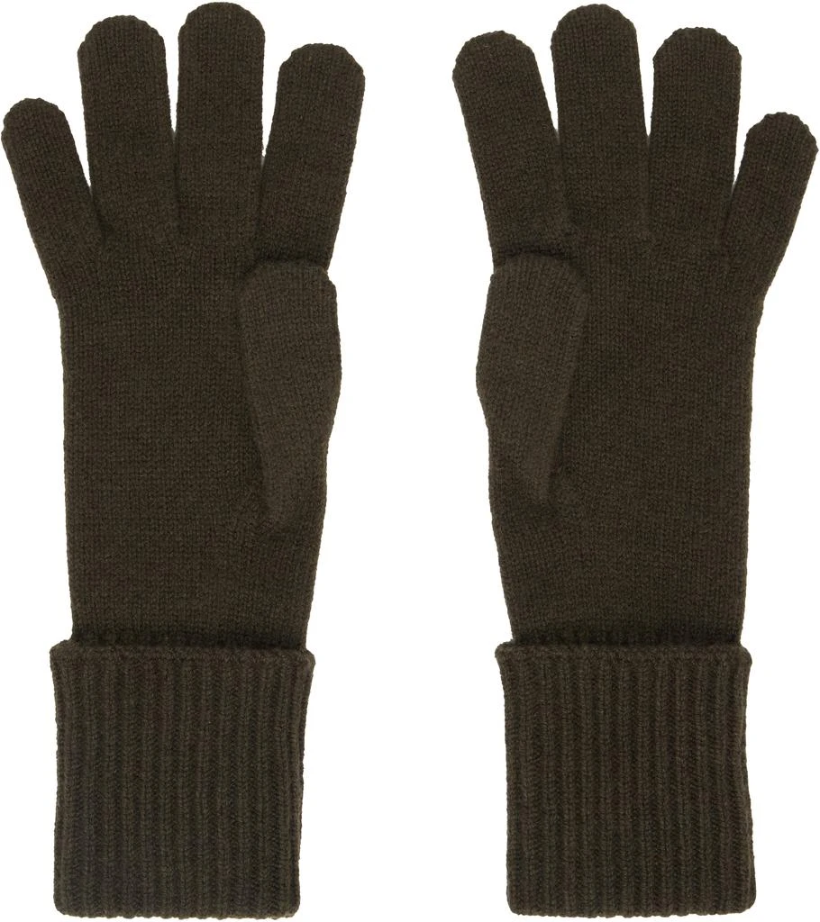 Burberry Khaki Check Cashmere Blend Gloves 2