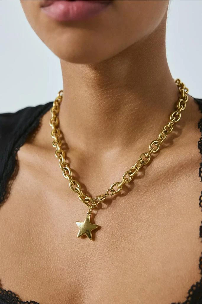 Urban Outfitters Waterproof Puffy Star Charm Necklace 1