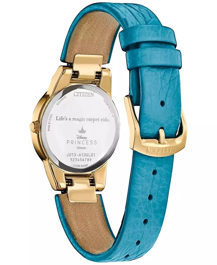 Citizen Eco-Drive Women's Disney Aladdin's 30th Anniversary Teal Leather Strap Watch 30mm Gift Set 3