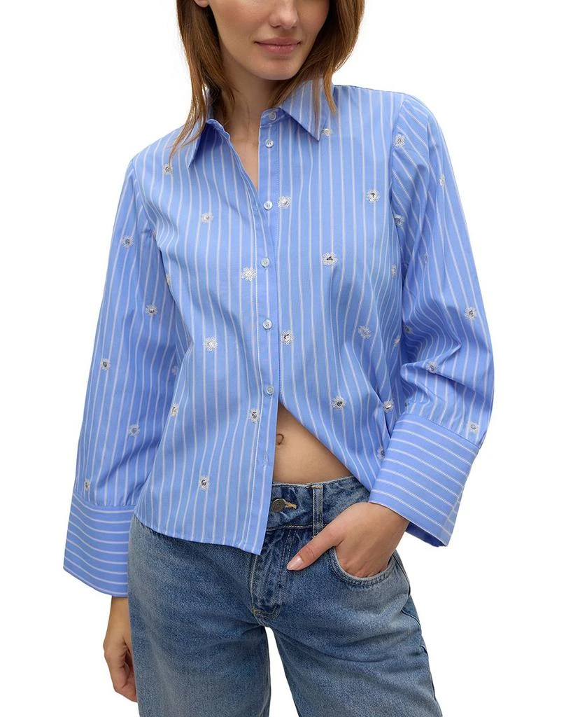 VERO MODA Leila Sequined Striped Shirt 4