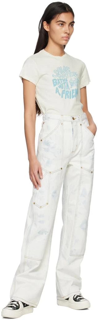 Re/Done White Super High Workwear Jeans 4