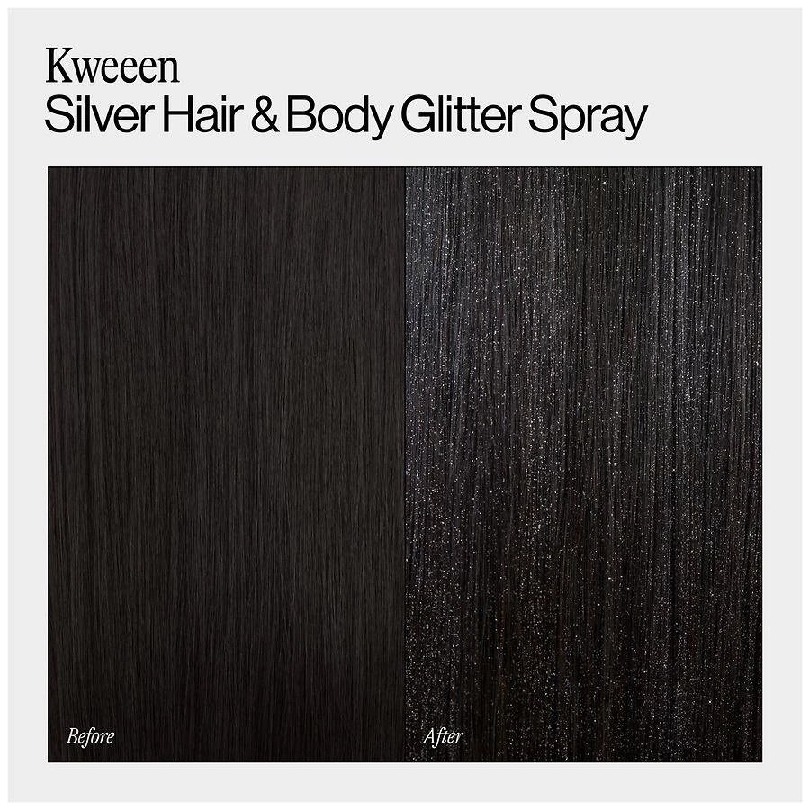 Eva NYC Kweeen Silver Hair & Body Glitter Spray 5