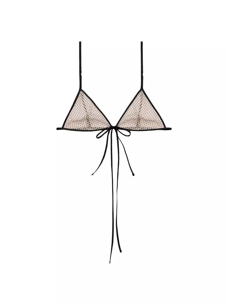 Prada Polka-Dot Silk Chiffon Bra Top 1