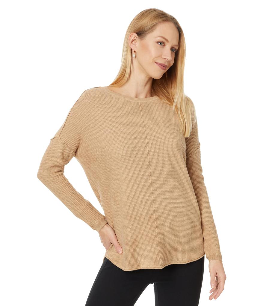 Elliott Lauren Cotton Cashmere - Waffle stitch Drop Shoulder Sweater
