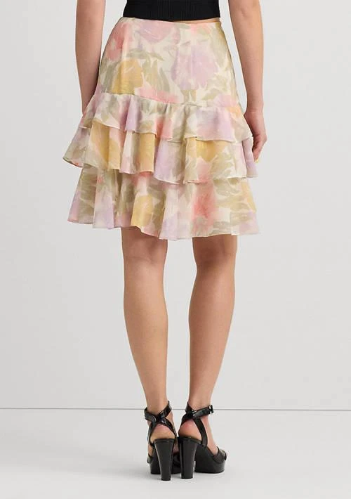 Ralph Lauren Ralph Lauren Petite Floral Crinkle Georgette Tiered Skirt 2