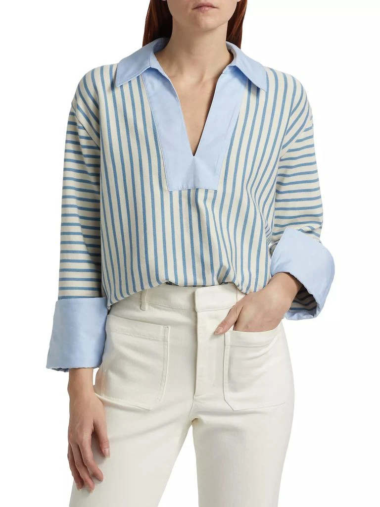 Tanya Taylor Whitney Striped Long-Sleeve Top 3