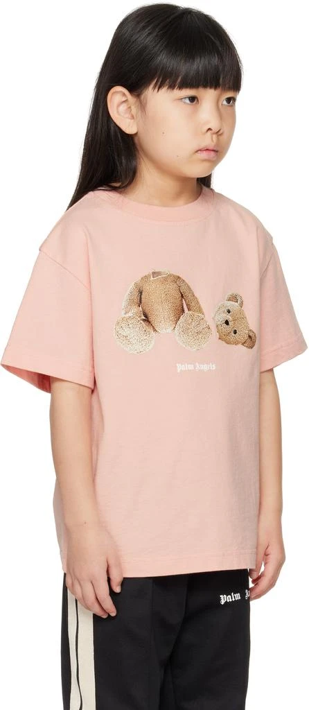Palm Angels Kids Pink Bear T-shirt 4