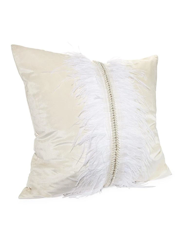 Callisto Home Velvet Feather Pillow 1