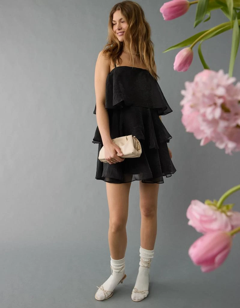 AE AE Strapless Ruffle Tiered Mini Dress 1