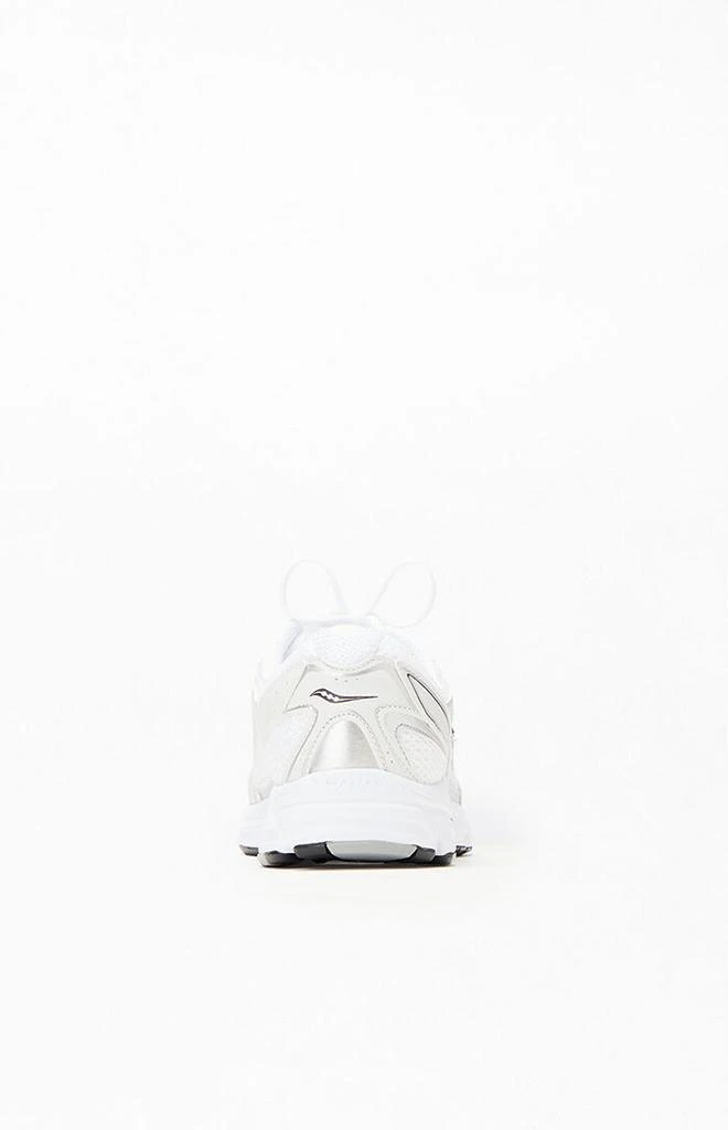 Saucony White & Silver Grid Ride Millennium Shoes 3