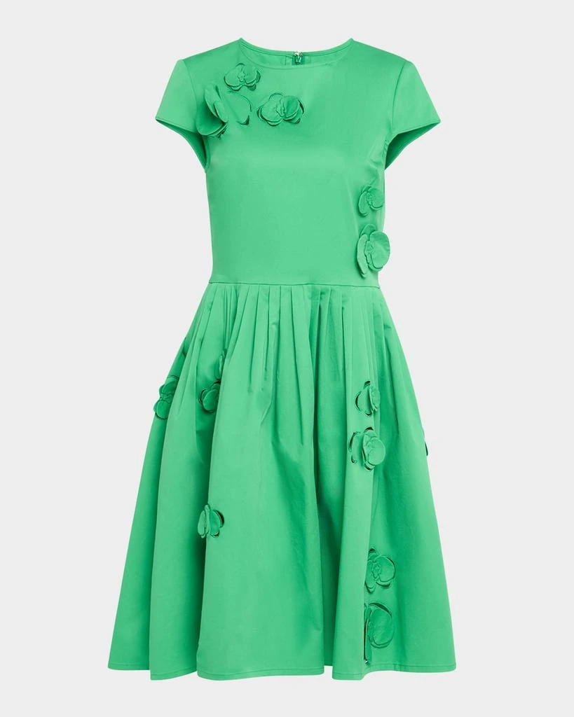 green emerald velvet dress Flared Sleeve Shift Dress-Hunter Green, Orchid Canopy