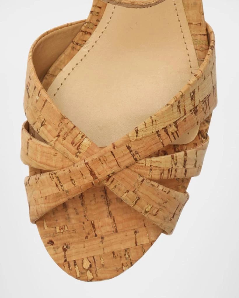Schutz Keefa Cork Ankle-Strap Platform Sandals 4