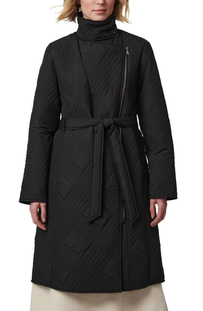 Bernardo Crisscross Quilted Belted Coat 5