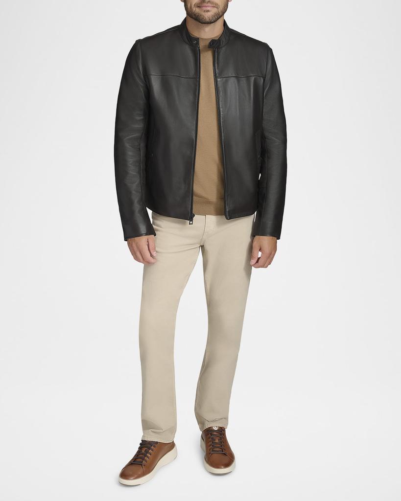 Andrew Marc Men's Leather Racer Jacket