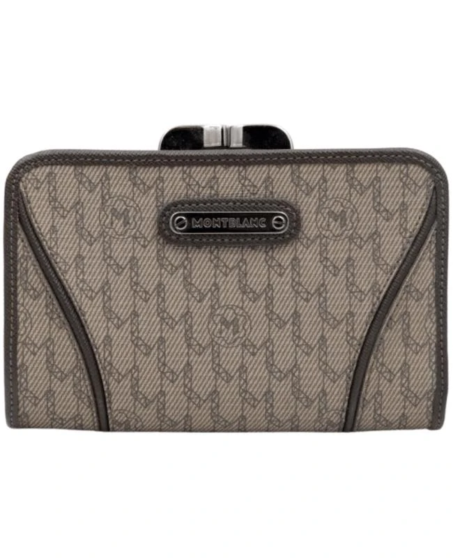 MontBlanc Montblanc Signature Brown Leather & Fabric Women's Wallet 107837-SD 1