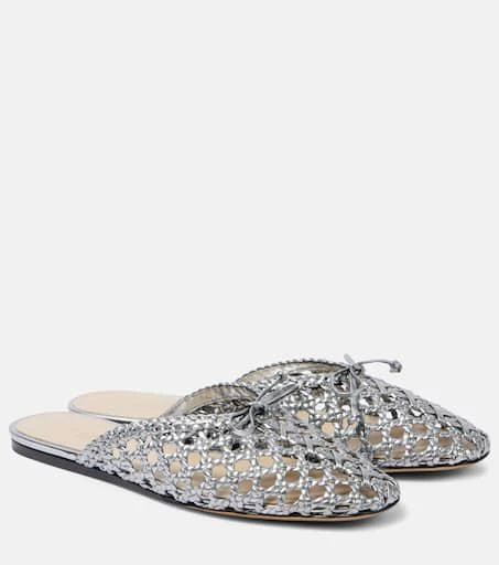 Le Monde beryl Regency woven leather mules 1