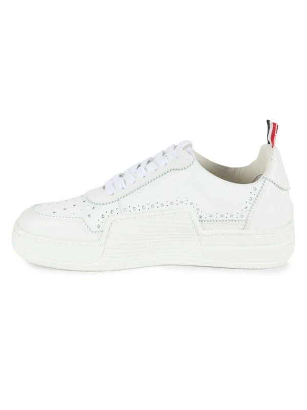 Thom Browne Perforated Low Top Leather Sneakers 4