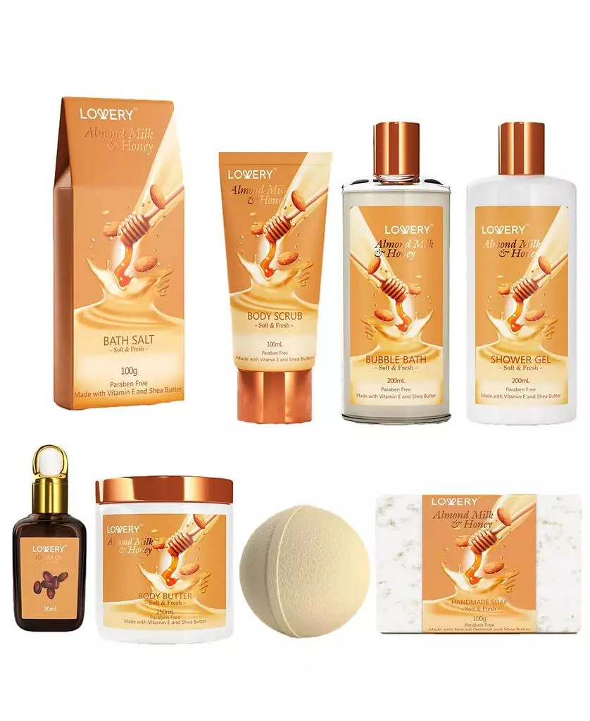 Lovery Almond Milk And Honey Spa Kit, 9 Piece 3